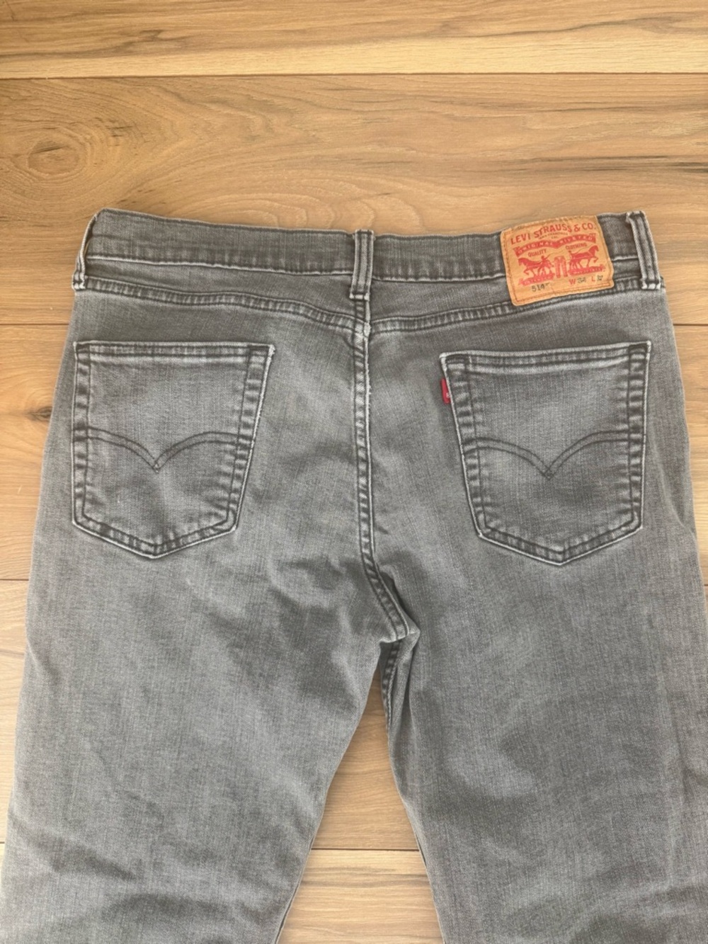 Levi's 514 34x32 Gray Slim Straight Jeans - Picture 4 of 6
